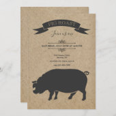 Pig Roast Invitations Kaart (Voorkant / Achterkant)