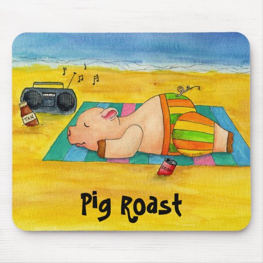Pig Roast Mousepad Muismat (Voorkant)