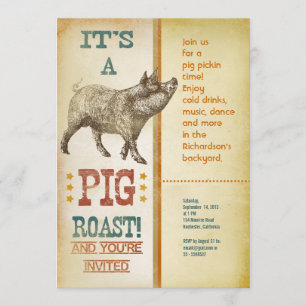 Pig Roast Party  Uitnodigingen