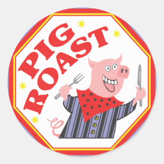 Pig Roast Ronde Sticker