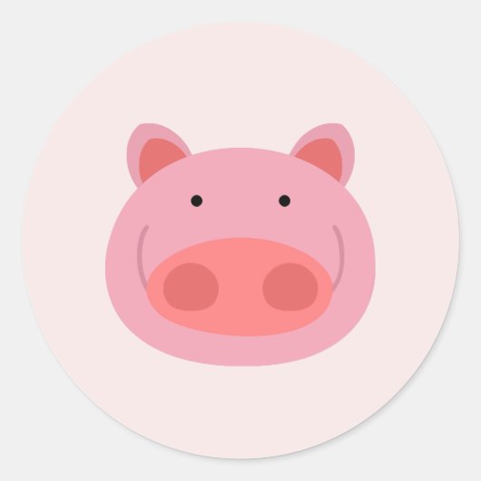 Pig Ronde Sticker (Voorkant)