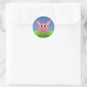 Pig rose Nom personnalisé Étiquettes (Sac)