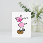 Pig Says Oink T-shirts en Gifts Briefkaart (Staand voorkant)