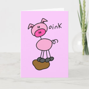 Pig Says Oink T-shirts en Gifts Kaart