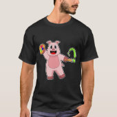 Pig Schilderen Penseel Kleur T-shirt (Voorkant)