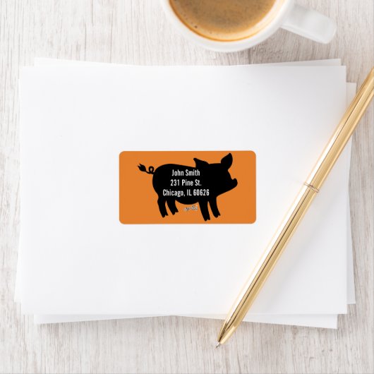 Pig Silhouette Etiket (Insitu)