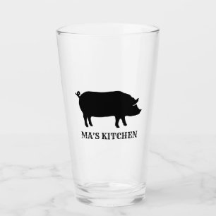 Pig Silhouette Persoonlijk   Koel aangepaste Barwa Glas