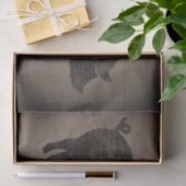 Pig Silhouette Rustic Style Weathered Wood Land Tissuepapier (Geschenk)