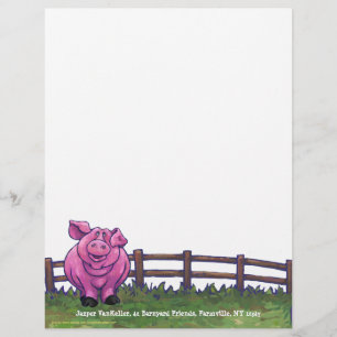 Pig Stationery Briefhoofd