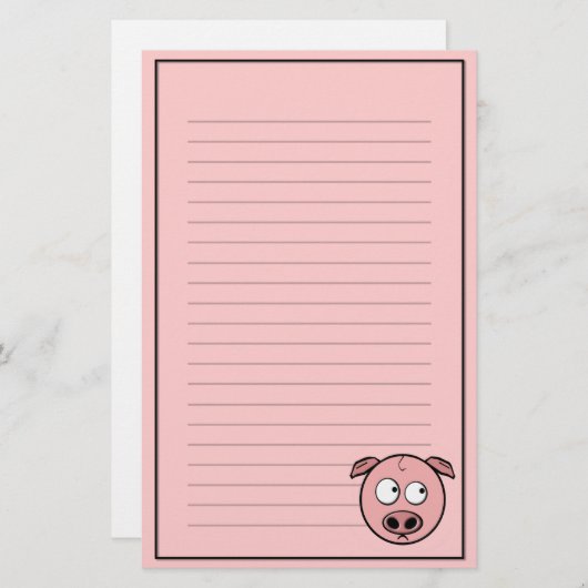 Pig Stationery Briefpapier (Voorkant / Achterkant)