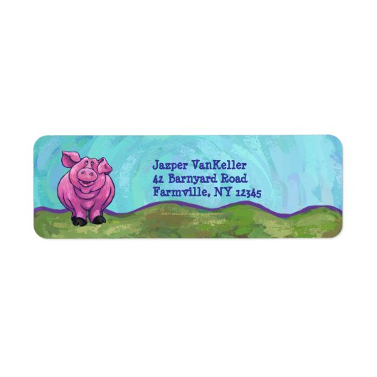 Pig Stationery Etiket (Voorkant)
