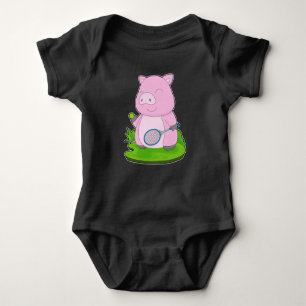 Pig Tennis racket Romper
