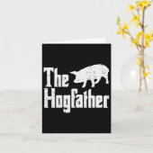 Pig The Hogfather Funny Hog Dad Vaderdag Parodie Kaart (Gele Bloem)