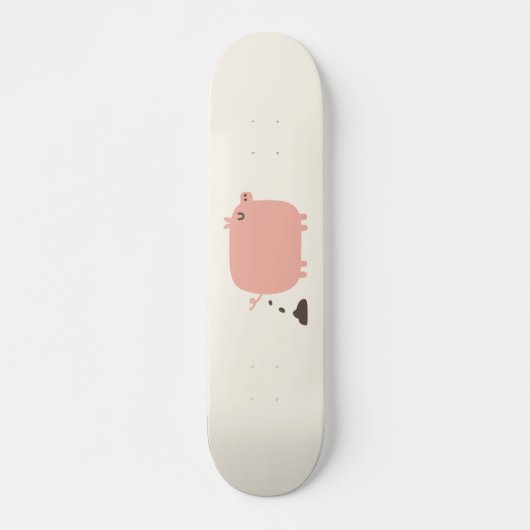 Pig Toilet Time Skateboard (Voorkant)