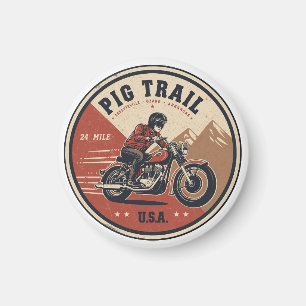 Pig Trail Scenic Byway Arkansas motorfiets geschen Magneet
