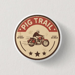 Pig Trail Scenic Byway Arkansas motorfiets geschen Ronde Button 3,2 Cm
