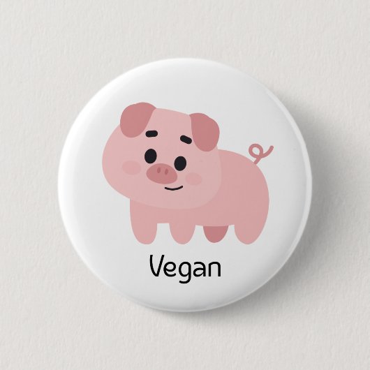 Pig Vegan Ronde Button 5,7 Cm (Voorkant)
