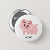 Pig Vegan Ronde Button 5,7 Cm (Voorkant /achterkant)