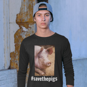 PIG VIGILS, VEGAN BEWAREN DE T - SHIRTS VAN VARKEN