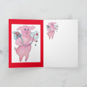 Pig volant, carte Valentine de porc (Intérieur)