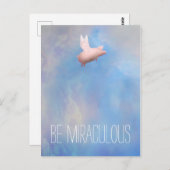 Pig volant - Soyez une carte postale miraculeuse (Devant / Derrière)