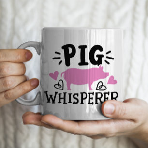 Pig Whisperer grappig varken Koffiemok