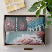 Pig Winter Hat Scarf Chalk-Pastel Decoupage Tissuepapier (Geschenk)