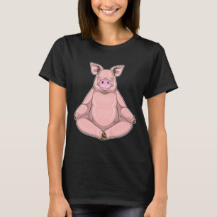 Pig Yoga Fitness Meditatie T-shirt