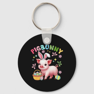 Pigbunny Schattige Pig Cosplay Bunny Hunting Eggs Sleutelhanger