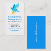 Pigeon avec Carte de visite (Devant / Derrière)