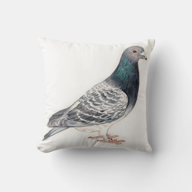 Pigeon Bird Art Pillow Kussen (Voorkant)