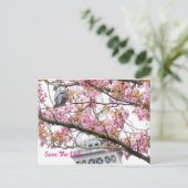 Pigeon Bird Eiffel Enregistrer La Date Tour Carte (Debout devant)