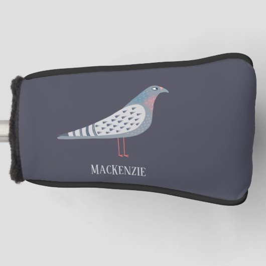 Pigeon Bird Personalized Golfheadcover (Voorkant)