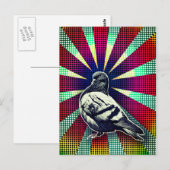 Pigeon carte postale en colère (Devant / Derrière)
