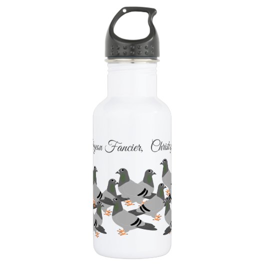 Pigeon Design Bouteille en acier inoxydable (Devant)