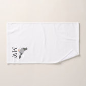 Pigeon Design Monogrammé (Serviette à main)