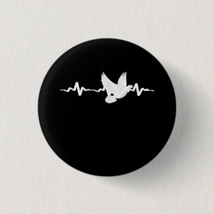 Pigeon Drarier Pigeon Ronde Button 3,2 Cm