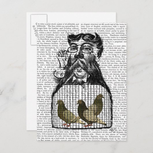 Pigeon Fancier Briefkaart (Voorkant / Achterkant)