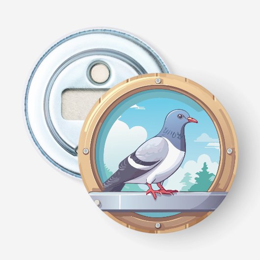 Pigeon Fancier Button Flesopener (Voorkant)