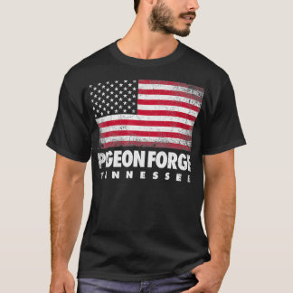 Pigeon Forge Tennessee 4 juli Amerikaanse vlag T-shirt
