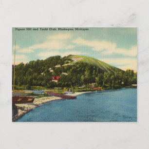 Pigeon Hill and Yacht Club, Muskegon, Michigan Briefkaart