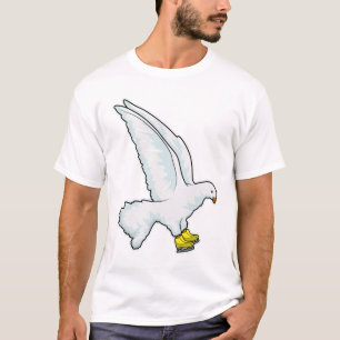 Pigeon Ice skating Ice schaatsen T-shirt