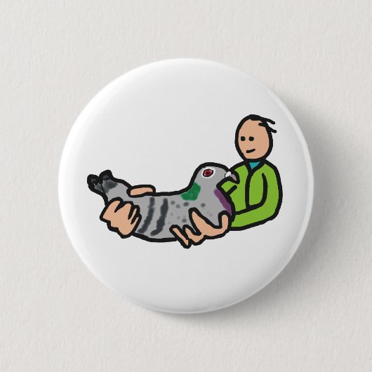 Pigeon Keeping Ronde Button 5,7 Cm (Voorkant)