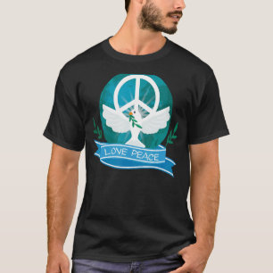 Pigeon Love Peace Cadeau Love In plaats van Speech T-shirt