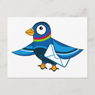 Pigeon met Mail Envelope Briefkaart