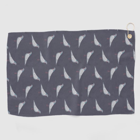 Pigeon Pattern Golfhanddoek (Horizontaal)