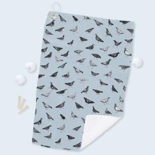 Pigeon Pattern Golfhanddoek