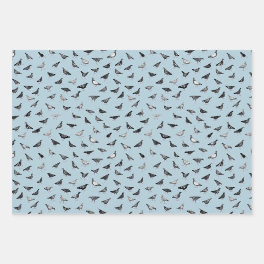 Pigeon Pattern Inpakpapier Vel (Voorkant 3)