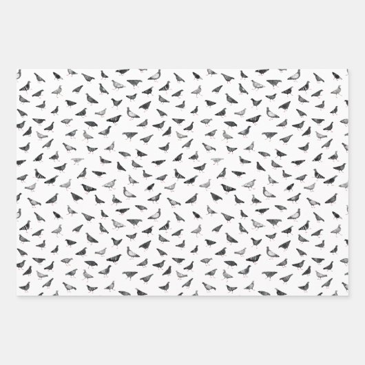 Pigeon Pattern Inpakpapier Vel (Voorkant 3)