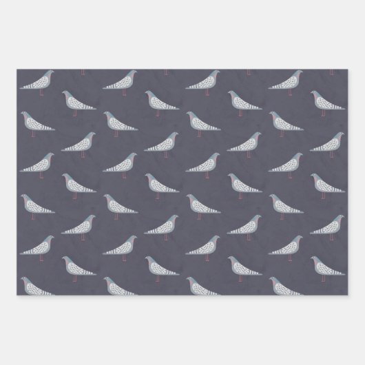 Pigeon Pattern Inpakpapier Vel (Voorkant)